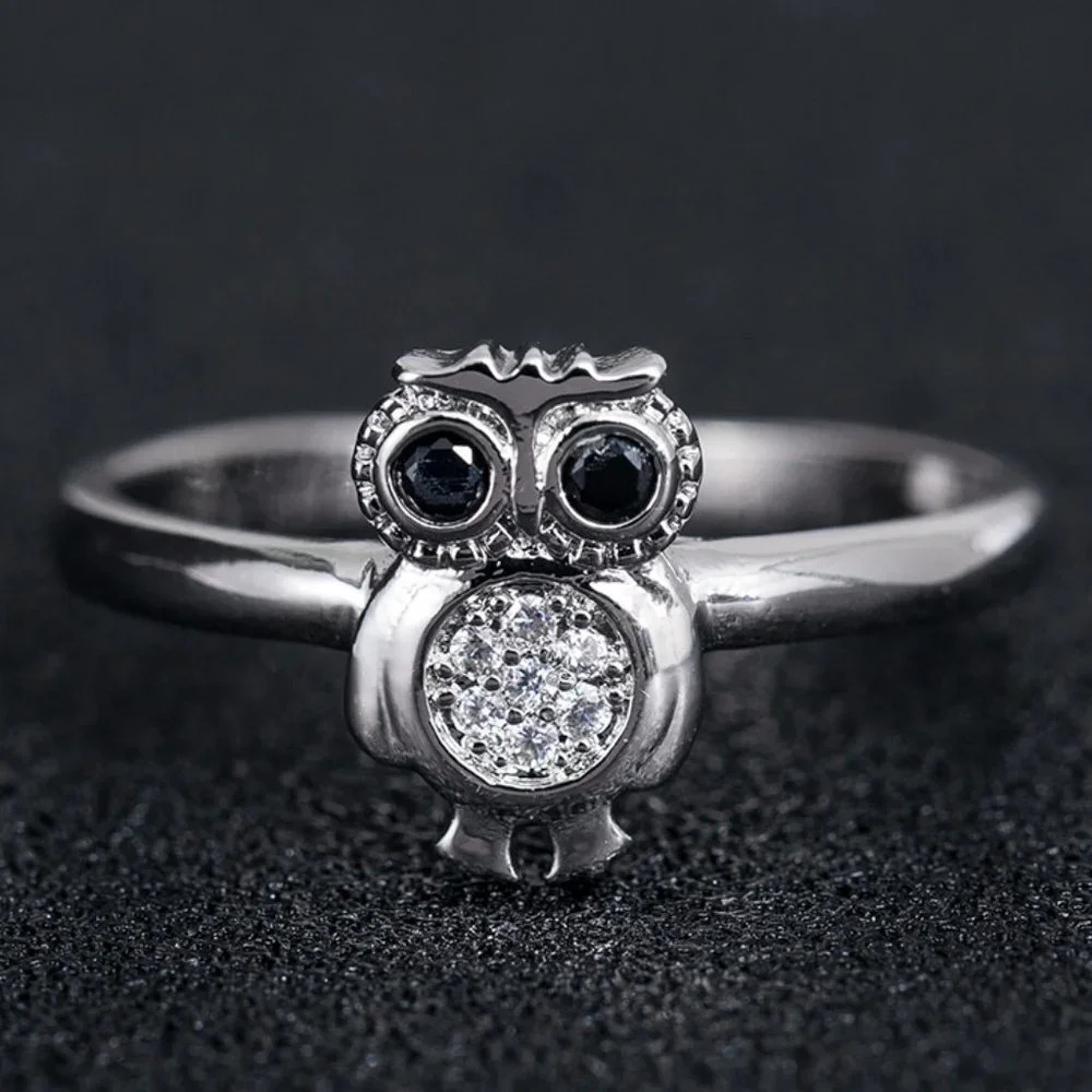 925 Silver Plated 3A CZ Cute Ring for Men Women, FB16FA1042